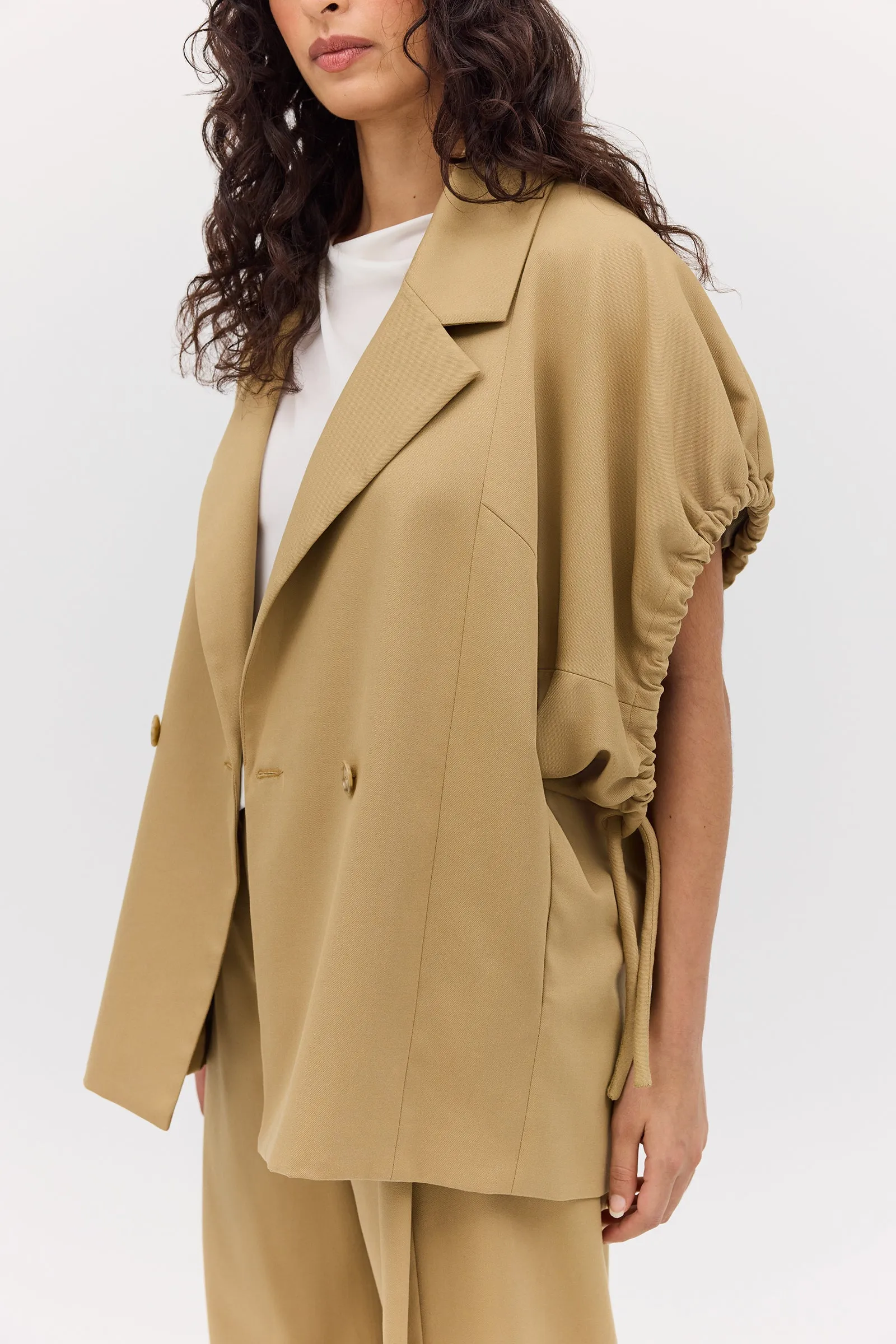 SAND WOOL SUITING PERUSE JACKET