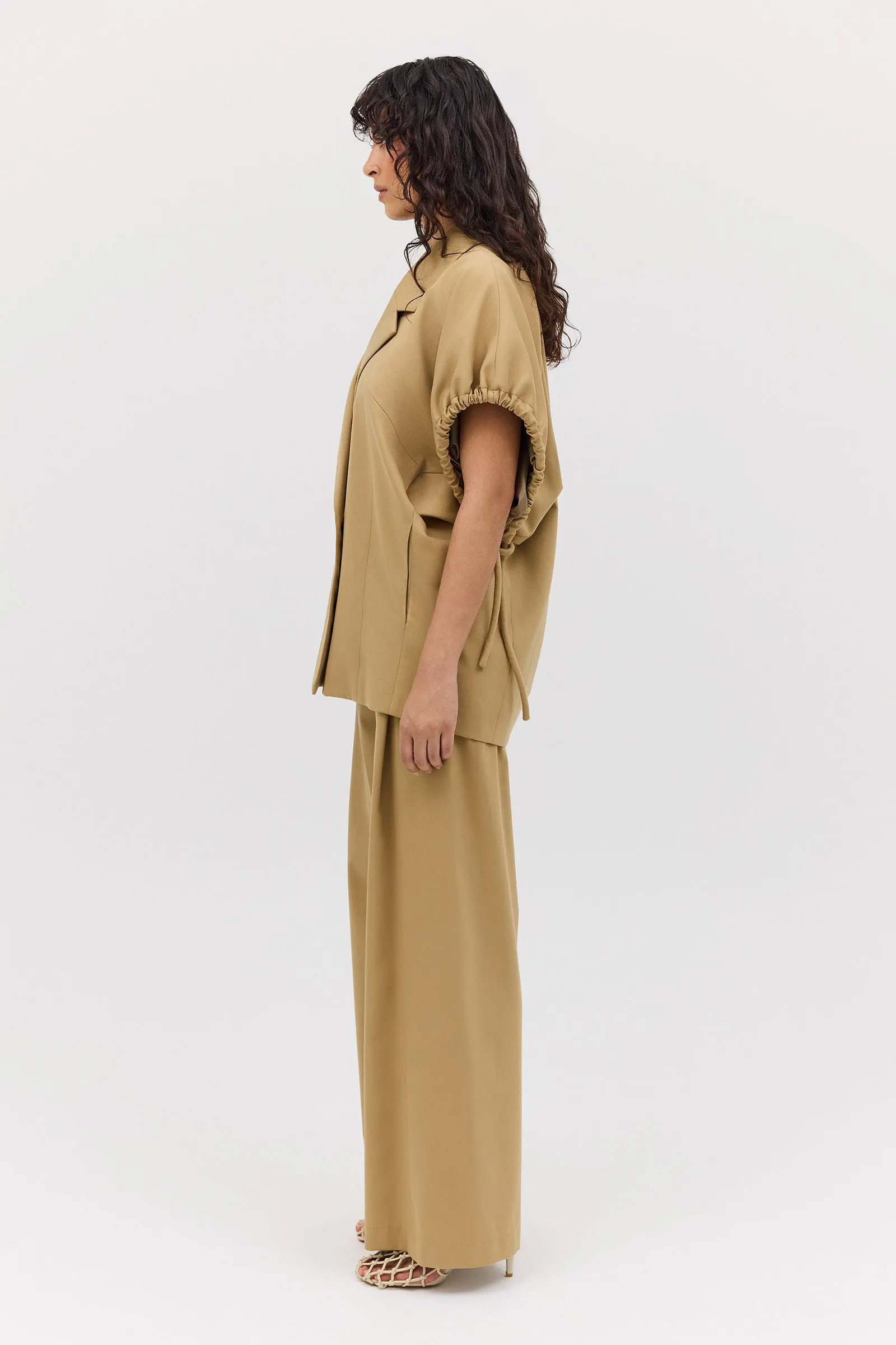 SAND WOOL SUITING PERUSE JACKET