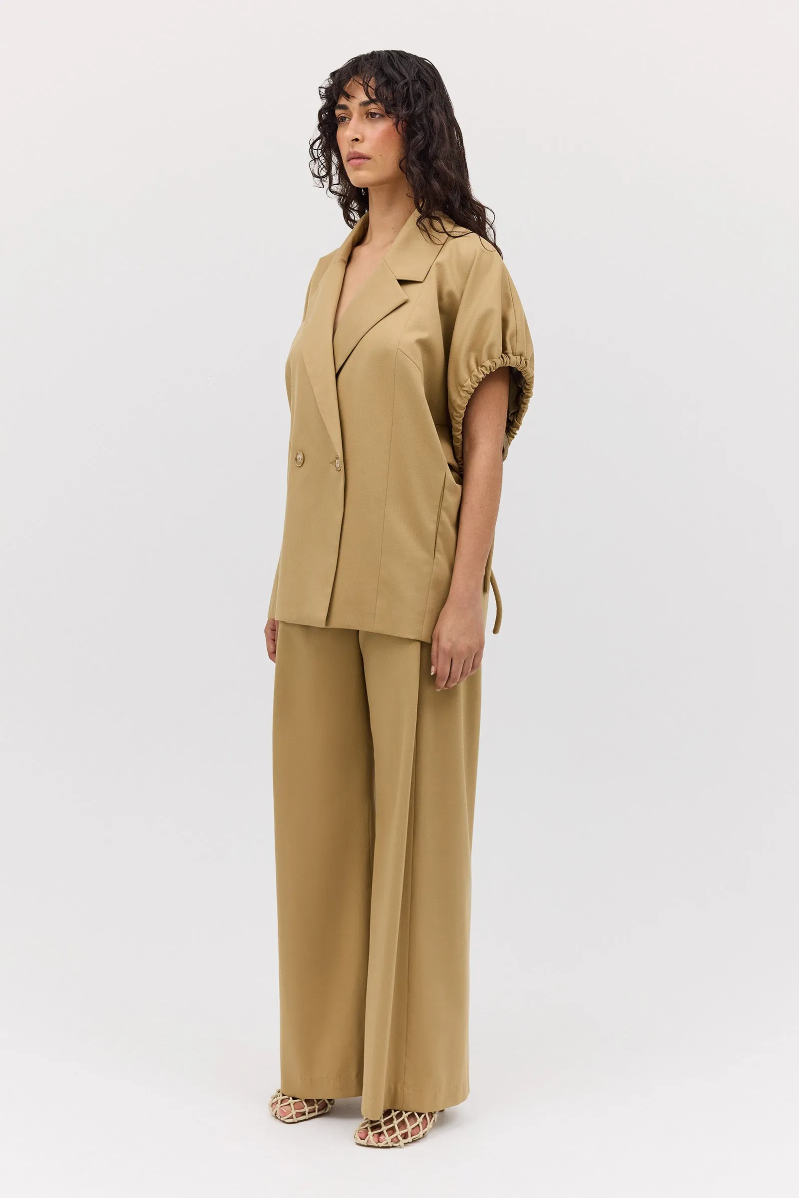 SAND WOOL SUITING PERUSE JACKET