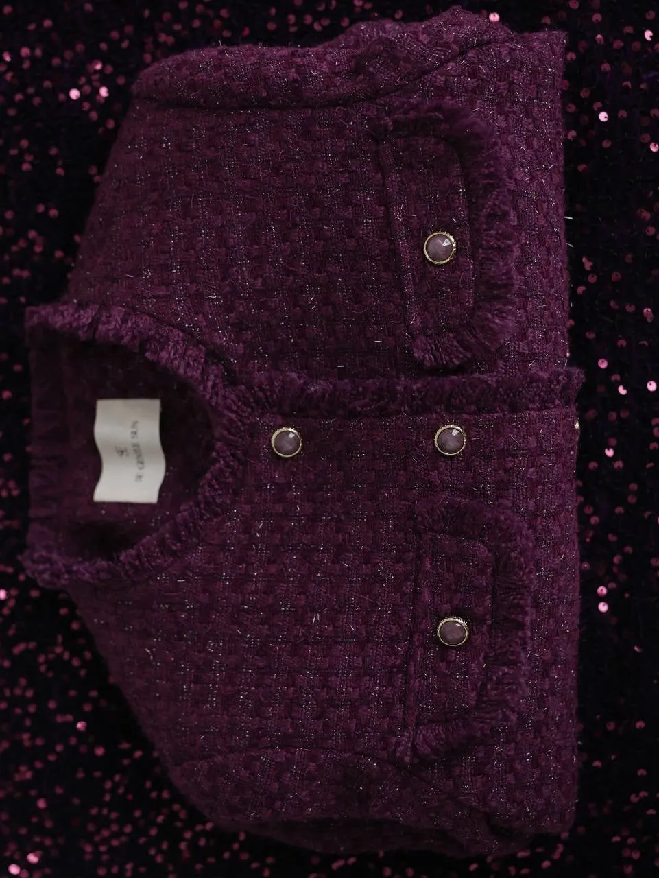 Sequined Purple Maxi Skirt