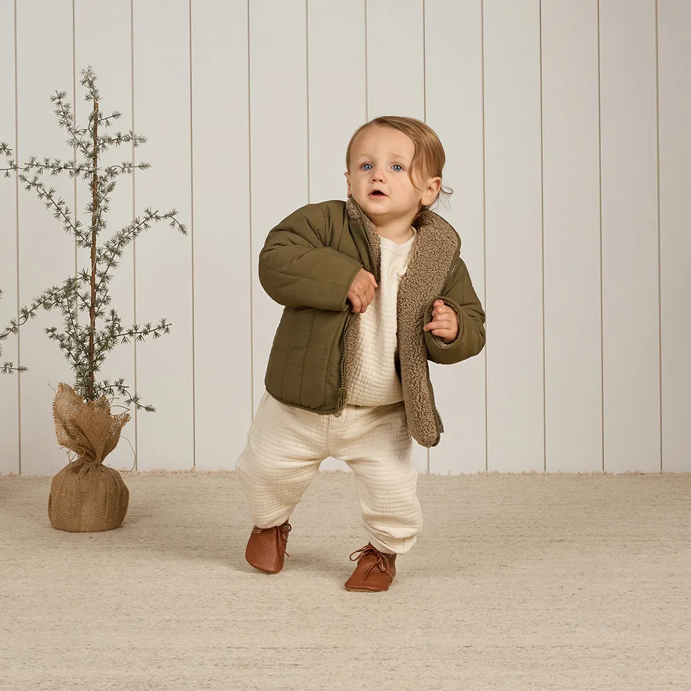 Shearling Zip Jacket | Olive