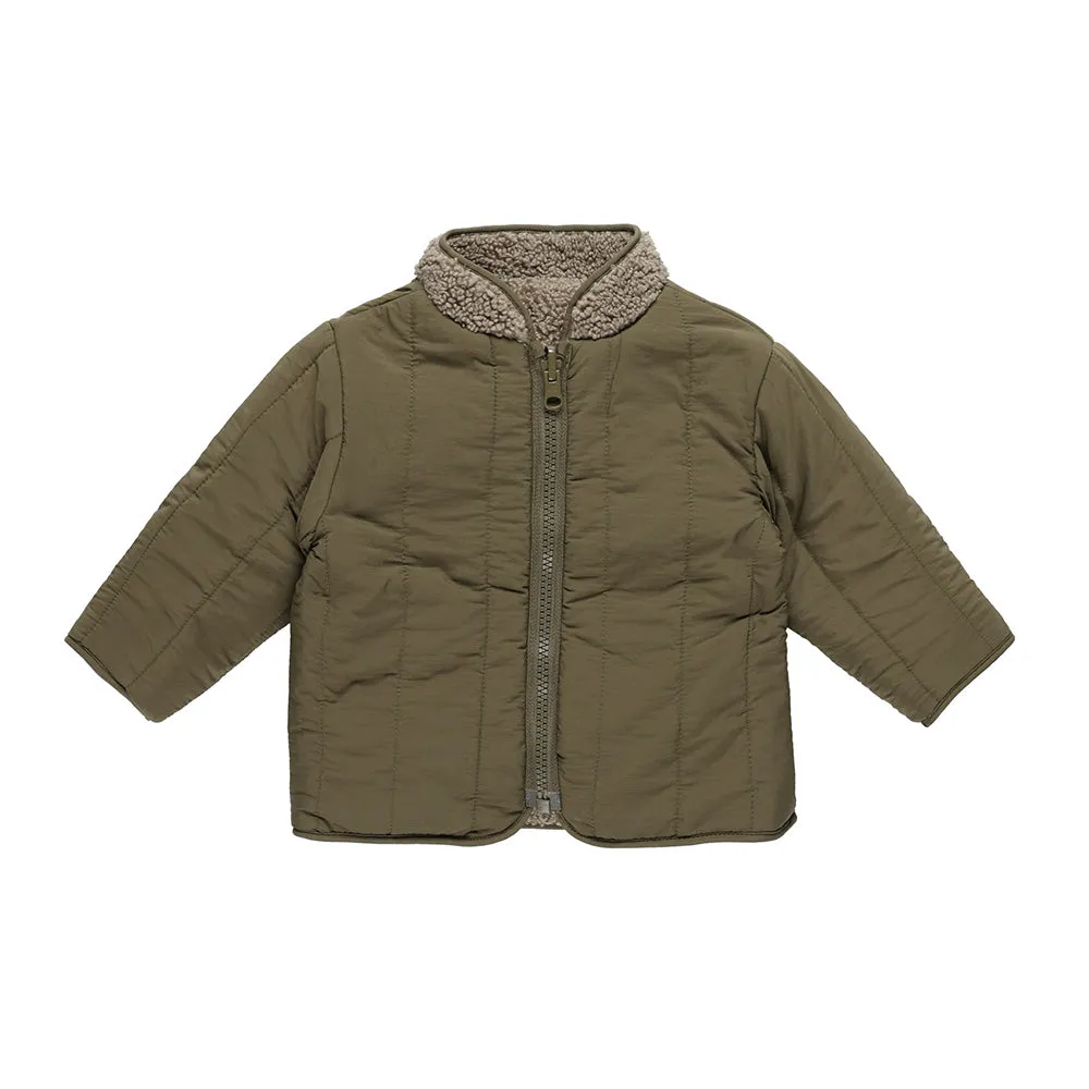Shearling Zip Jacket | Olive