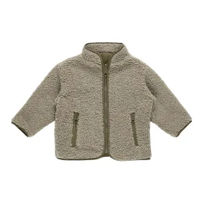 Shearling Zip Jacket | Olive