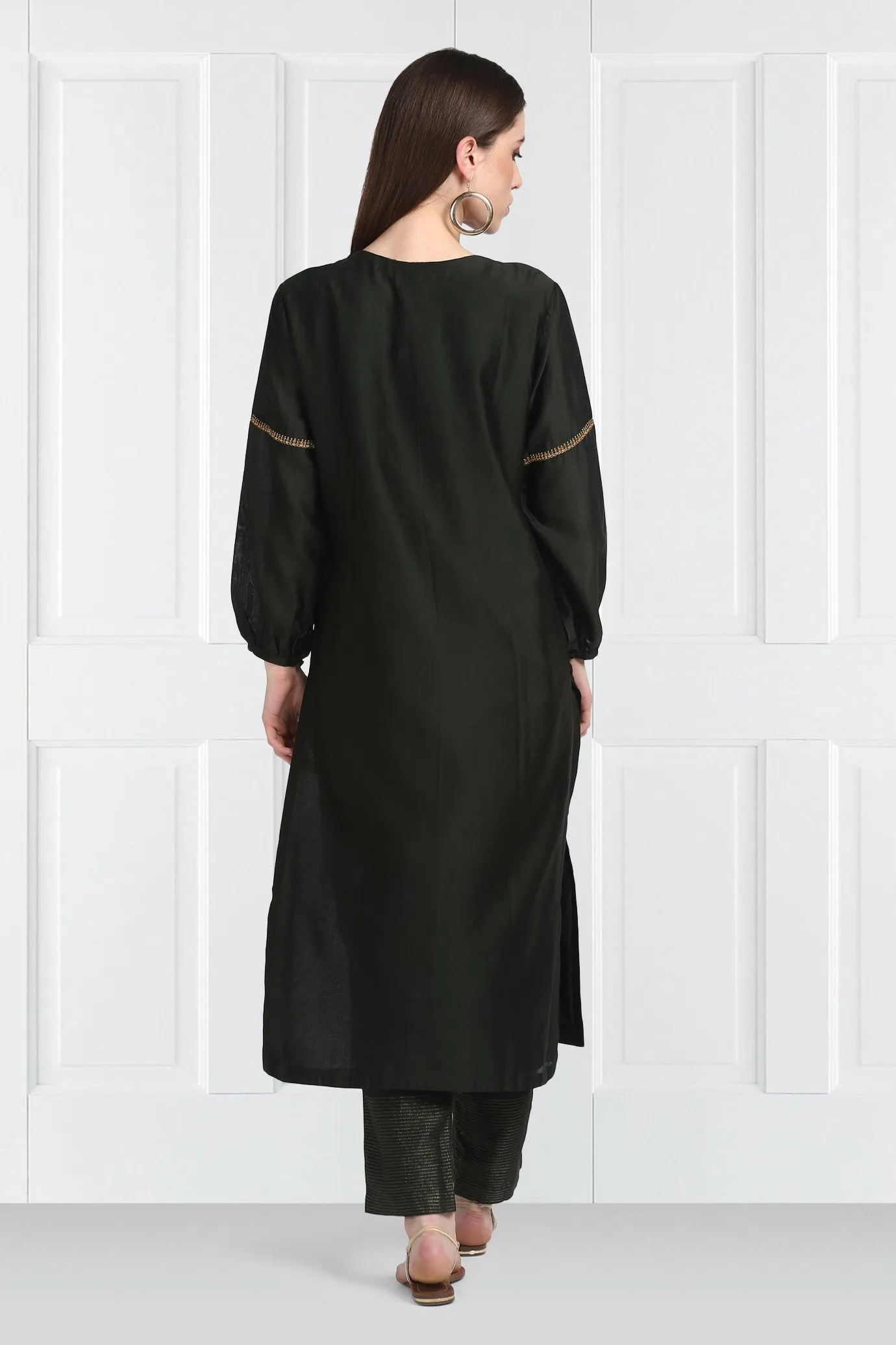 Shyama Butidar Reham Kurta With Pants and Organza Silk Zardozi Dupatta