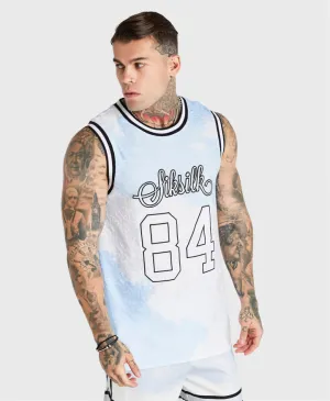 Siksilk Ss-21884 Jacquard Baseball Vest White / Blue