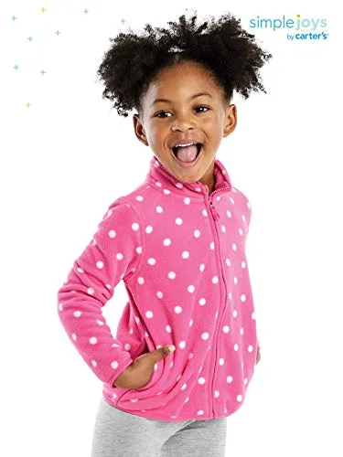 Simple Joys by Carter's Toddler Girls' Full-Zip Fleece Jacket, Pink, 3T