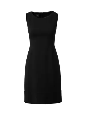 Sleeveless Double-Face Round Neck Sheath Dress