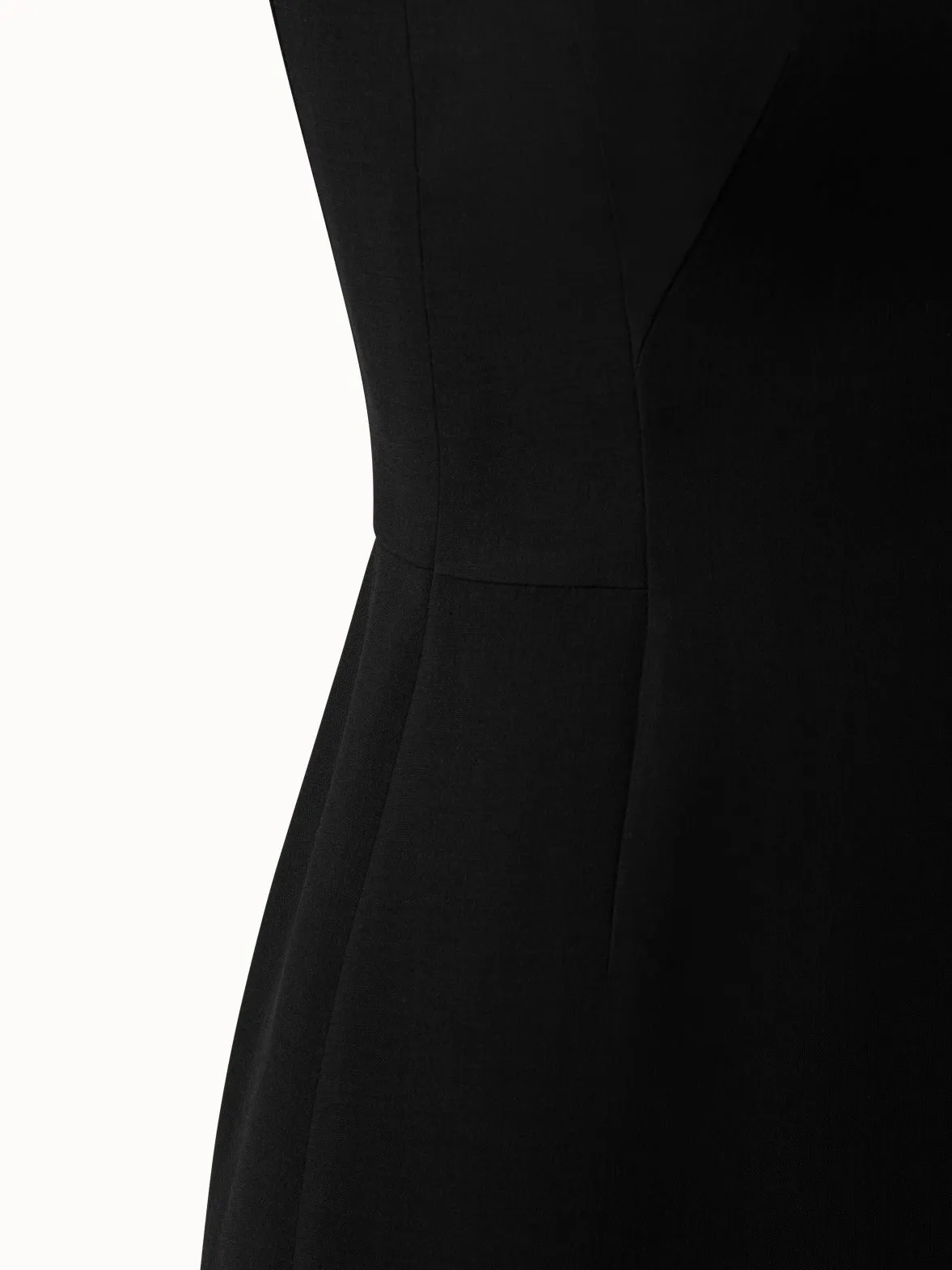 Sleeveless Double-Face Round Neck Sheath Dress
