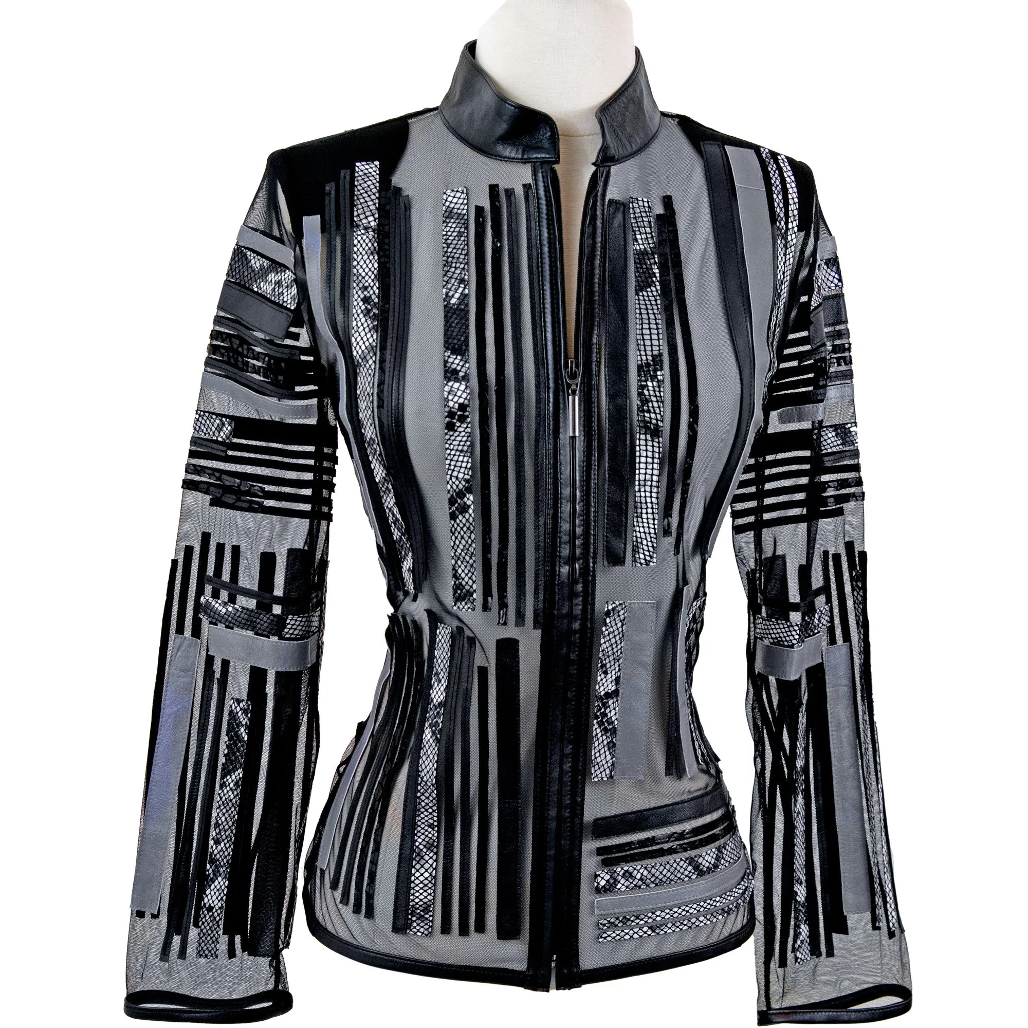 Snakeskin Leather Jacket