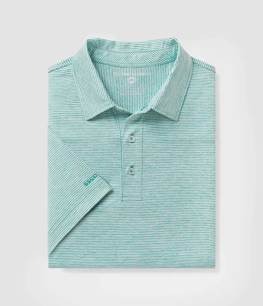 SOUTHERN SHIRT CO. HEATHER MADISON STRIPE POLO
