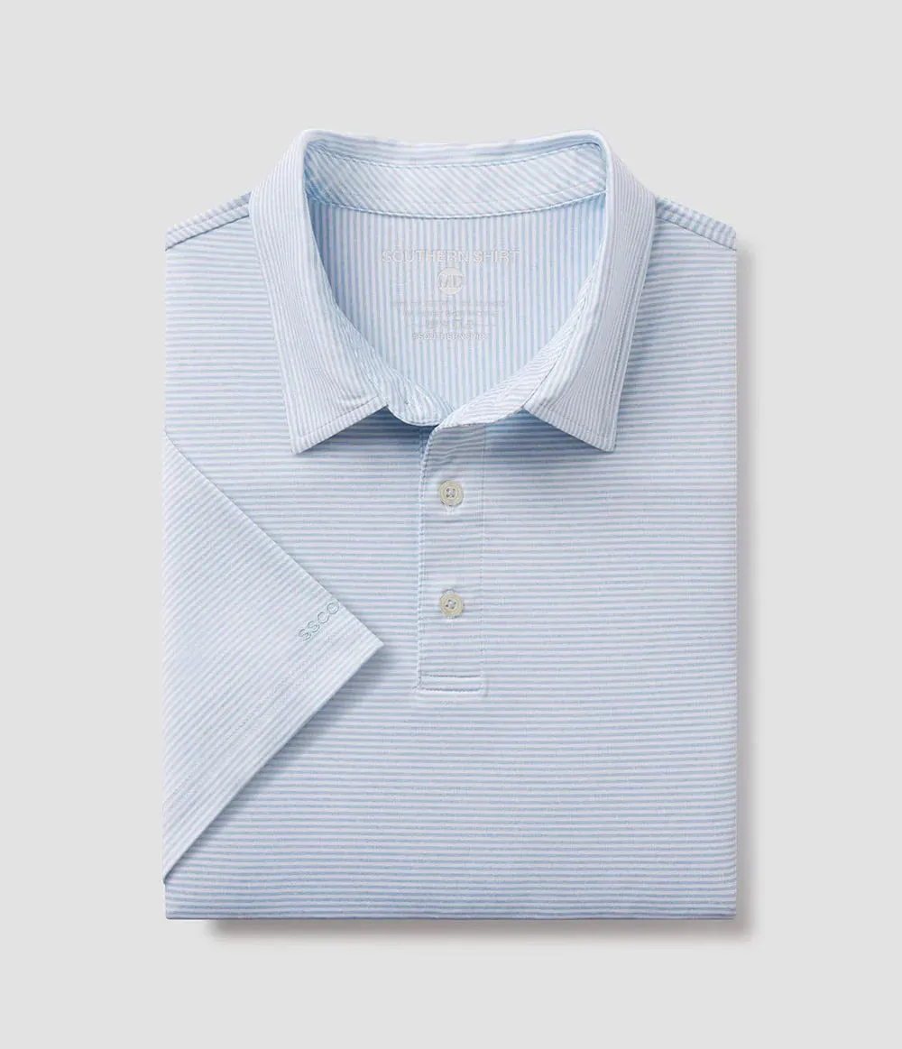 SOUTHERN SHIRT CO. HEATHER MADISON STRIPE POLO