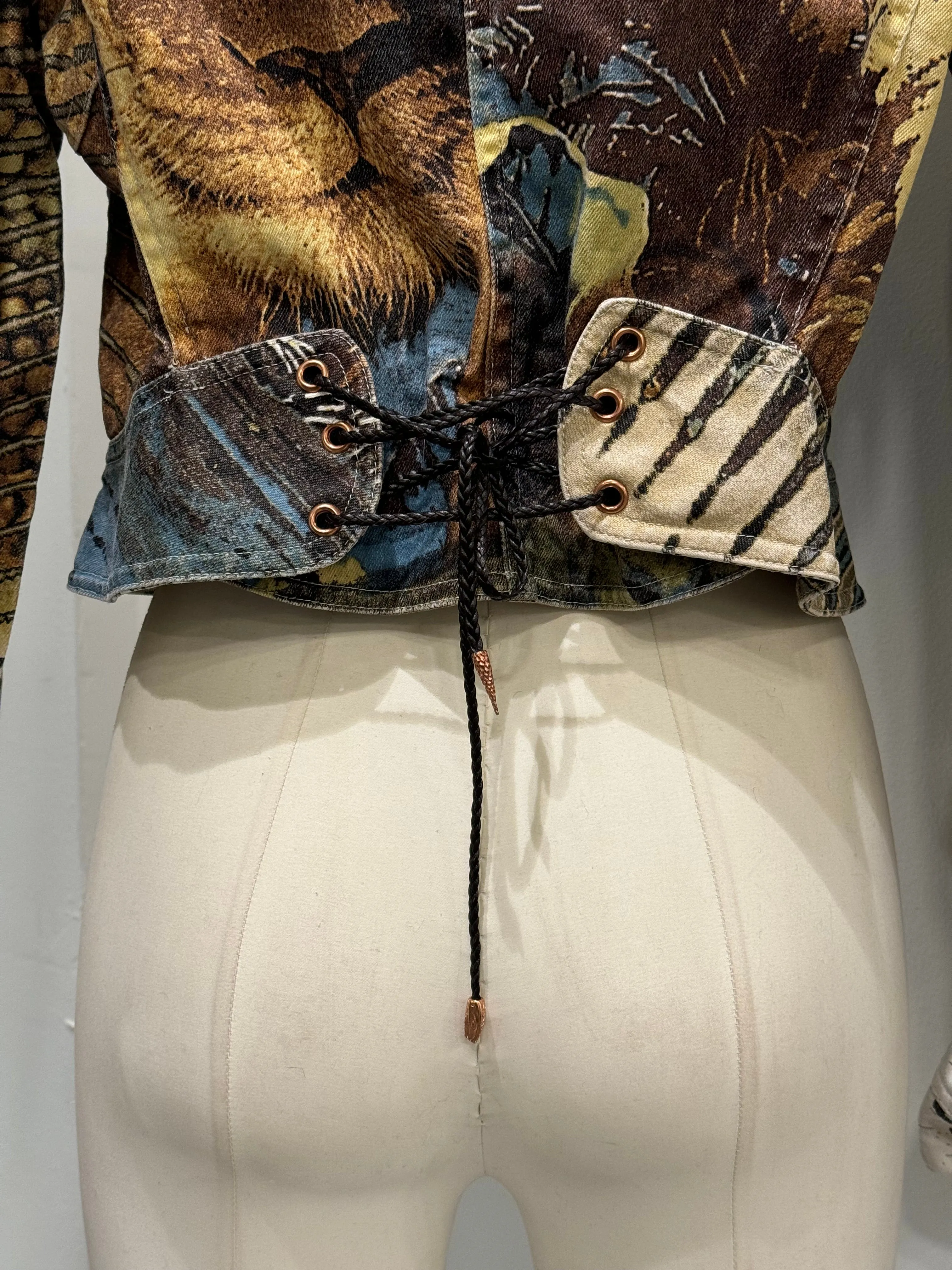 S/S2002 Roberto cavalli jungle lion cropped jacket