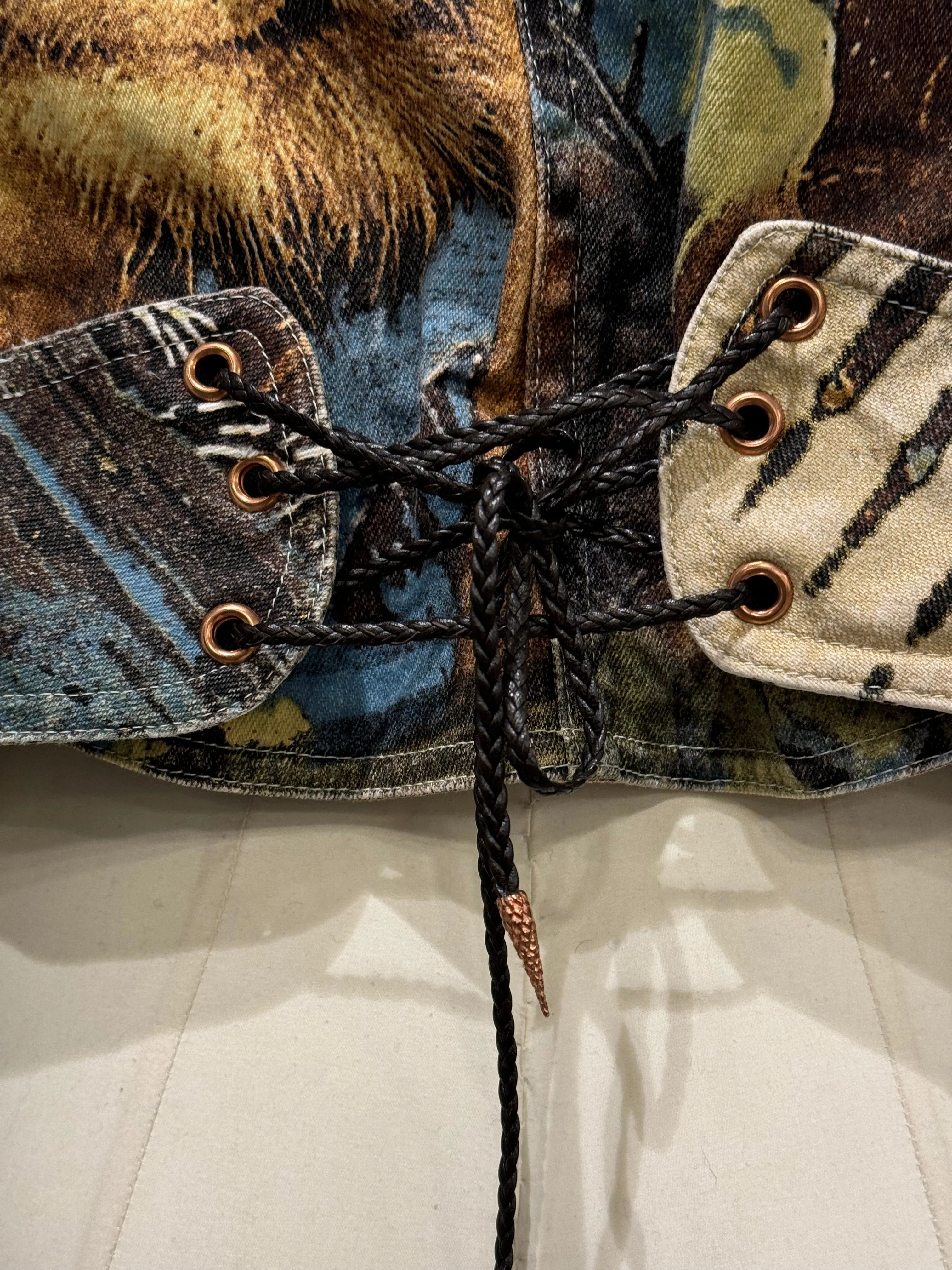 S/S2002 Roberto cavalli jungle lion cropped jacket