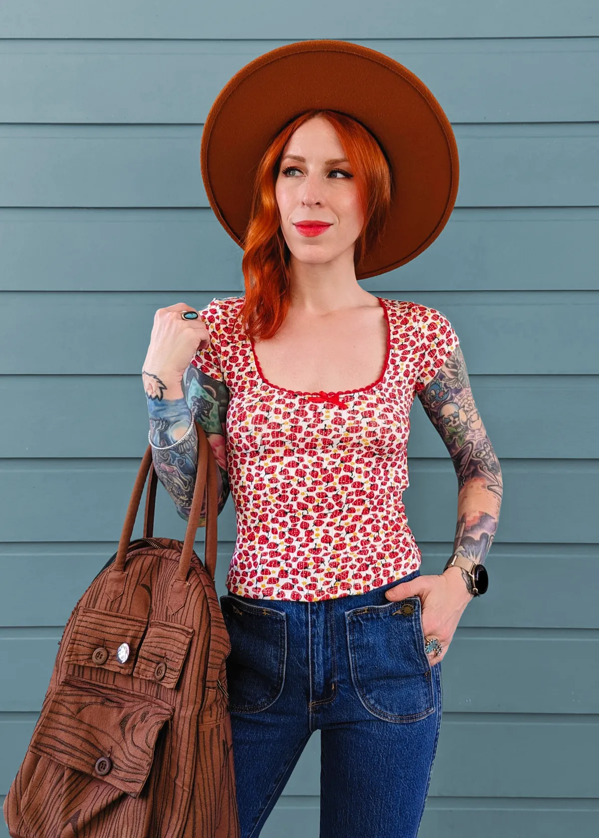 Strawberry Daisy Rib Tee