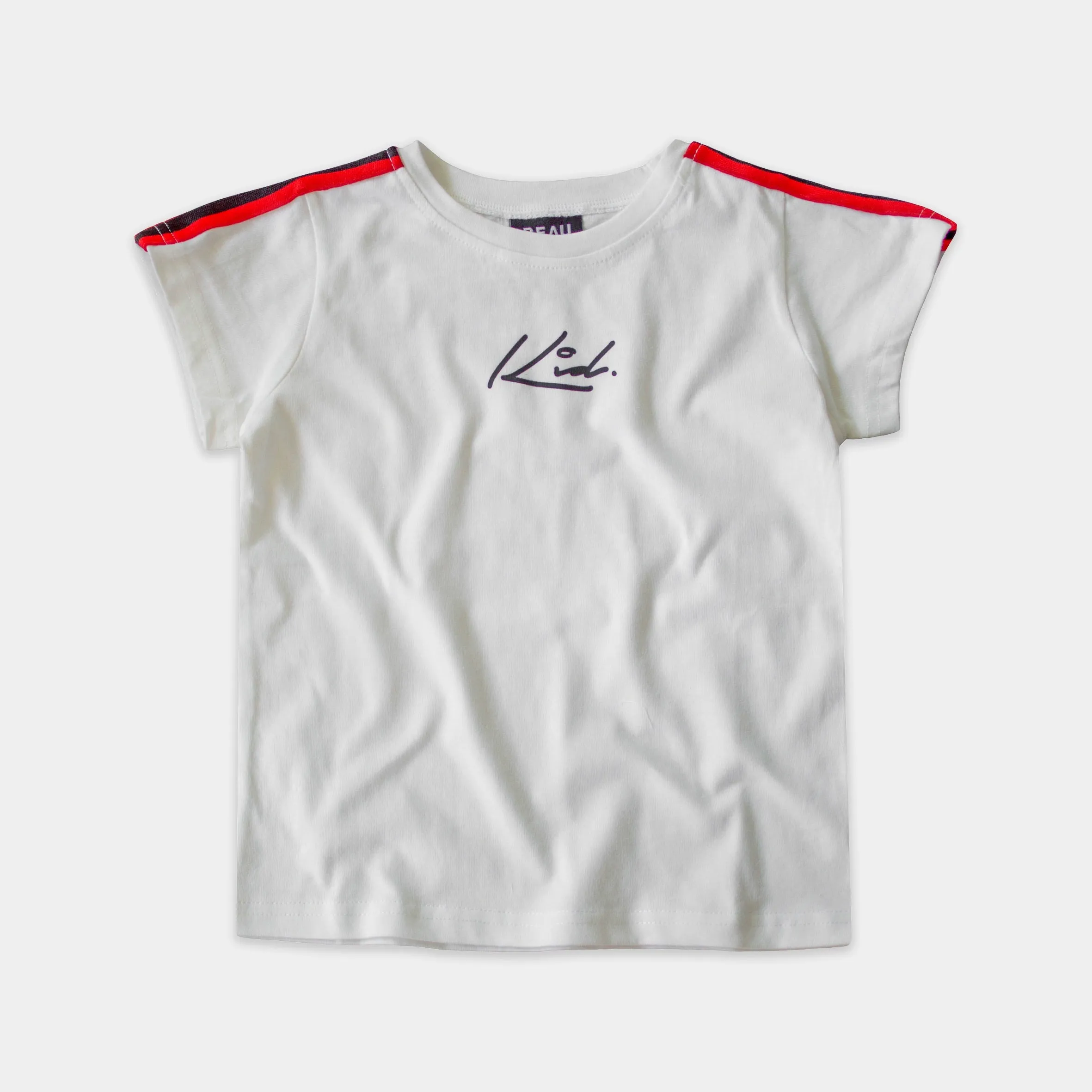 STRIPE SLEEVE TEE - WHITE
