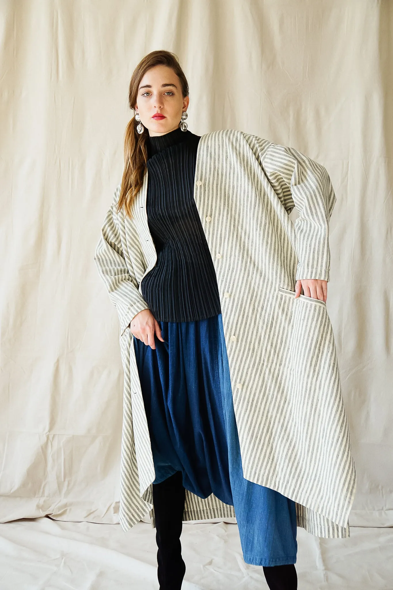 Striped Duster Jacket