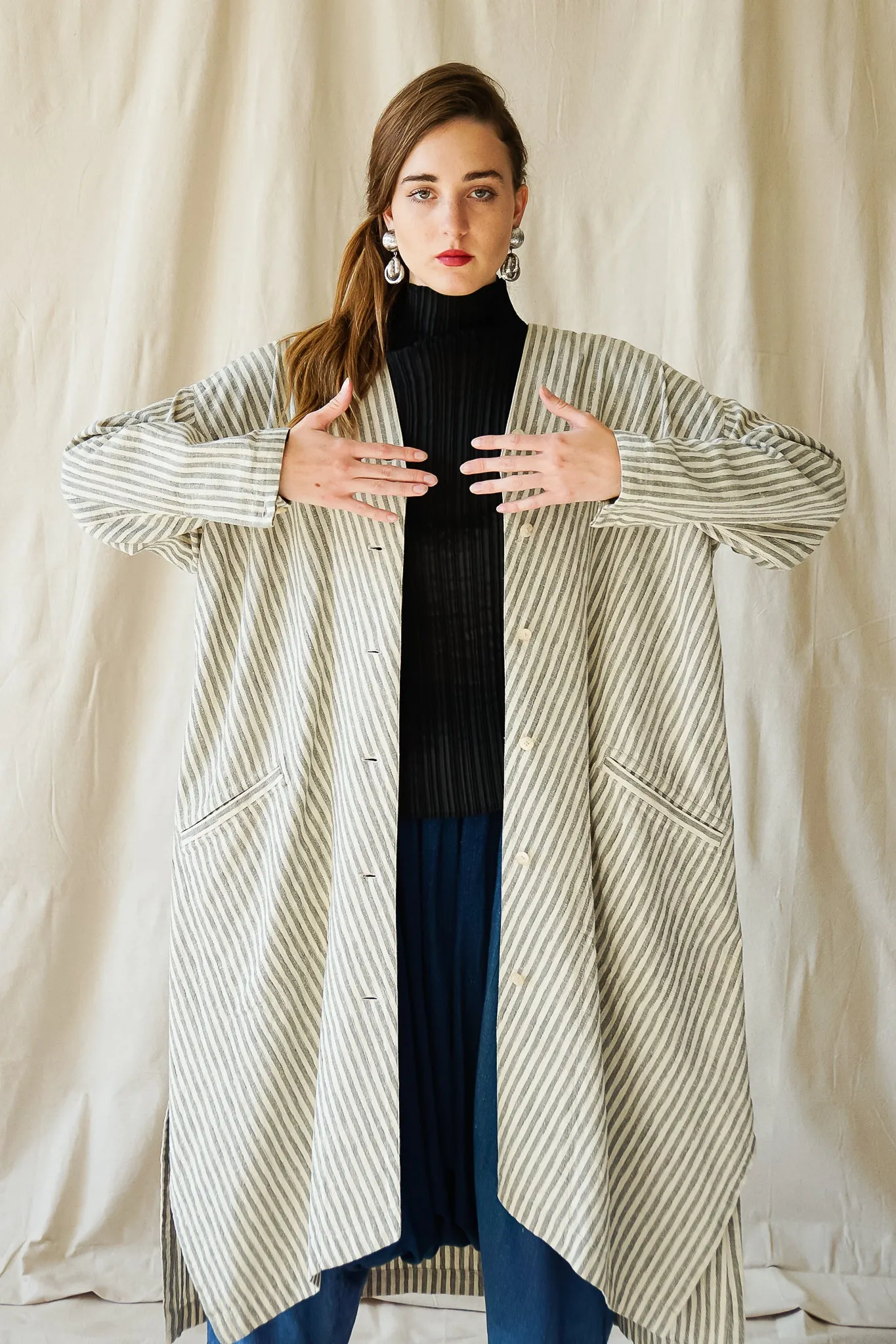 Striped Duster Jacket