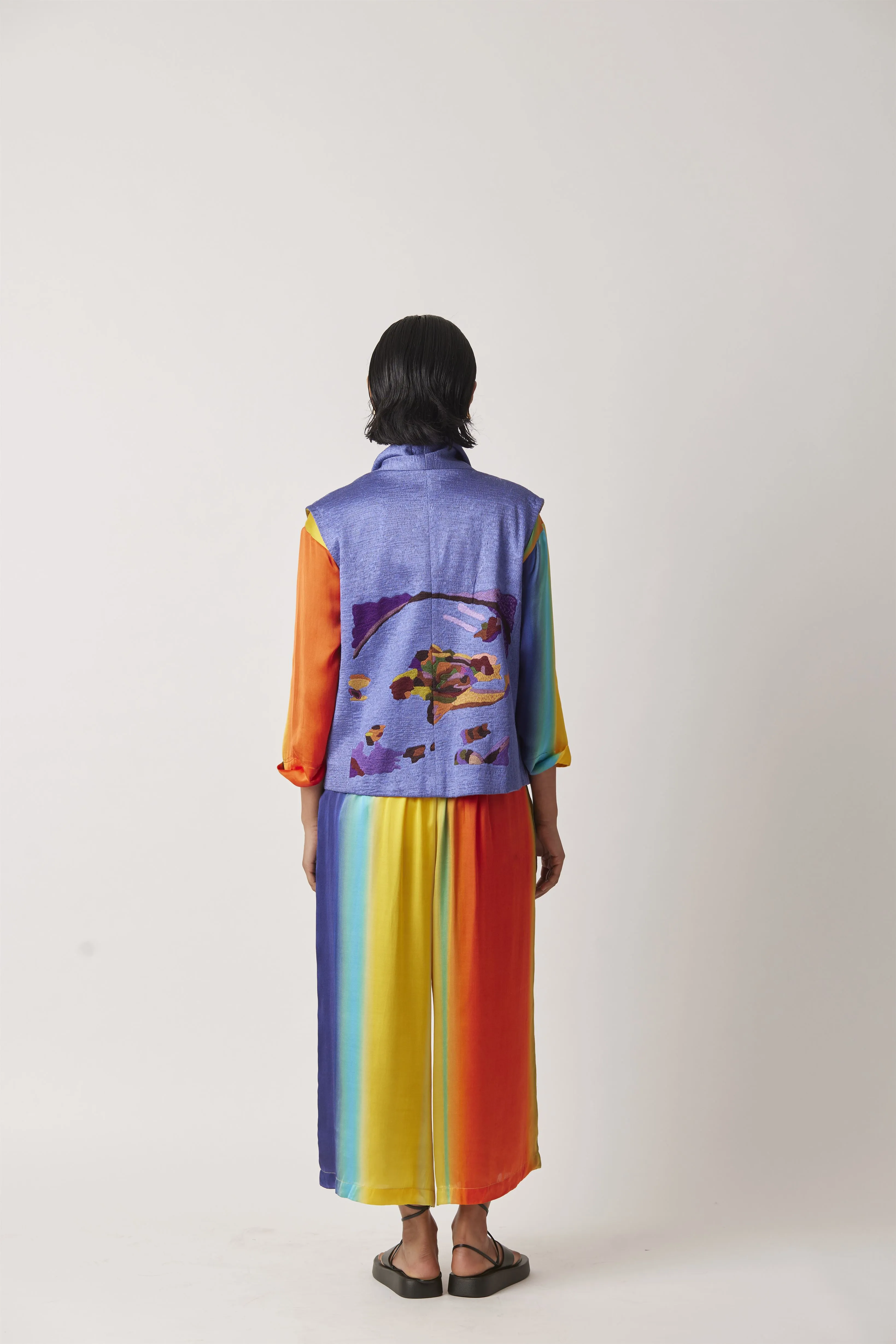 Summer Jacket Silk Signature Embroidery-Food Art-Fashion Edit-Yc14Jkt-89 Yc14Fa-03-Yavi