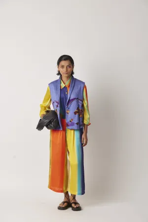 Summer Jacket Silk Signature Embroidery-Food Art-Fashion Edit-Yc14Jkt-89 Yc14Fa-03-Yavi