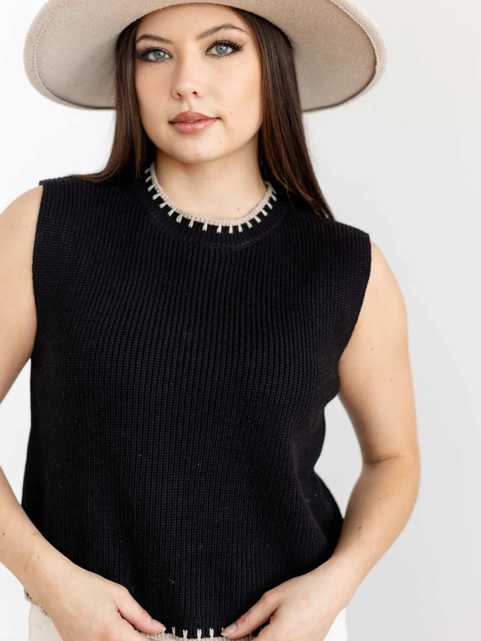 Super Soft Ribbed Sweater Vest