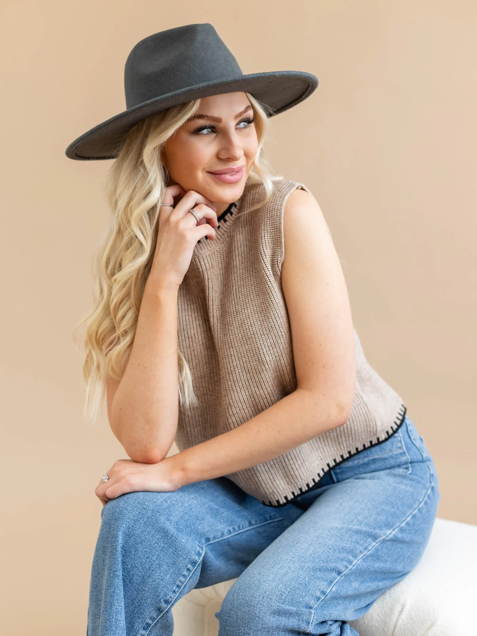 Super Soft Ribbed Sweater Vest
