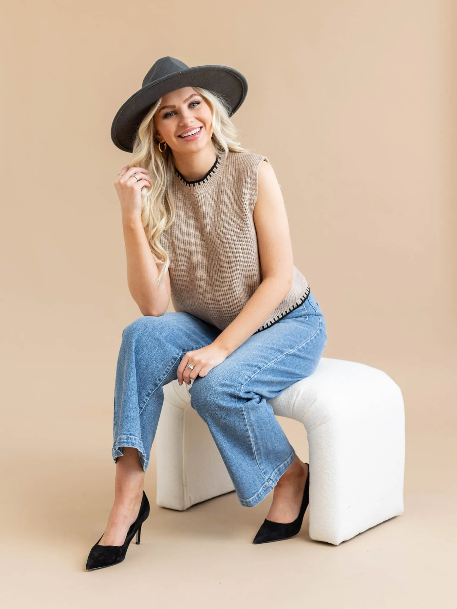 Super Soft Ribbed Sweater Vest