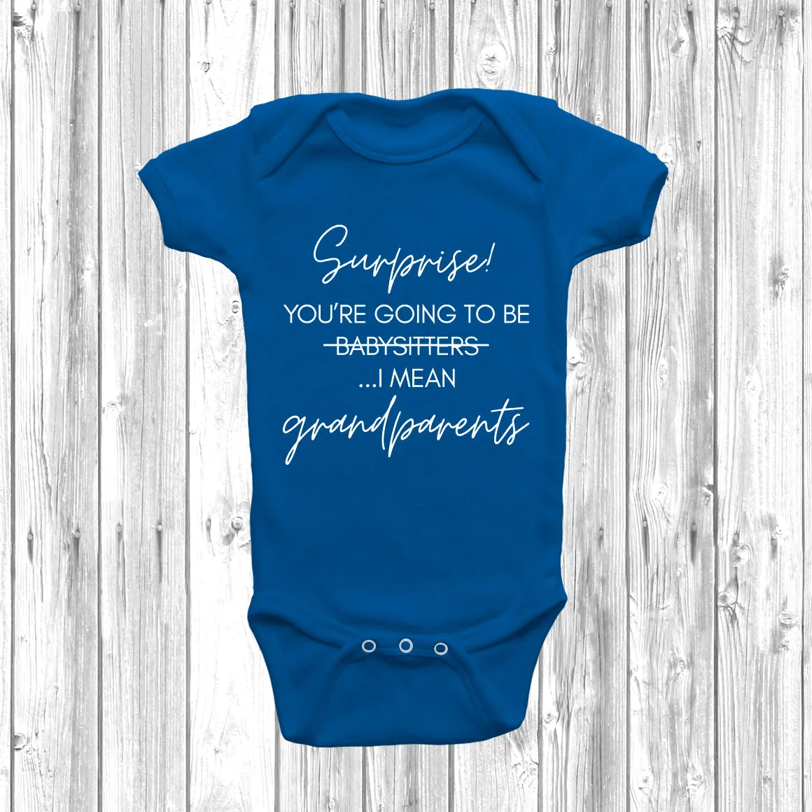 Surprise You're Going To Be Grandparents Baby Grow