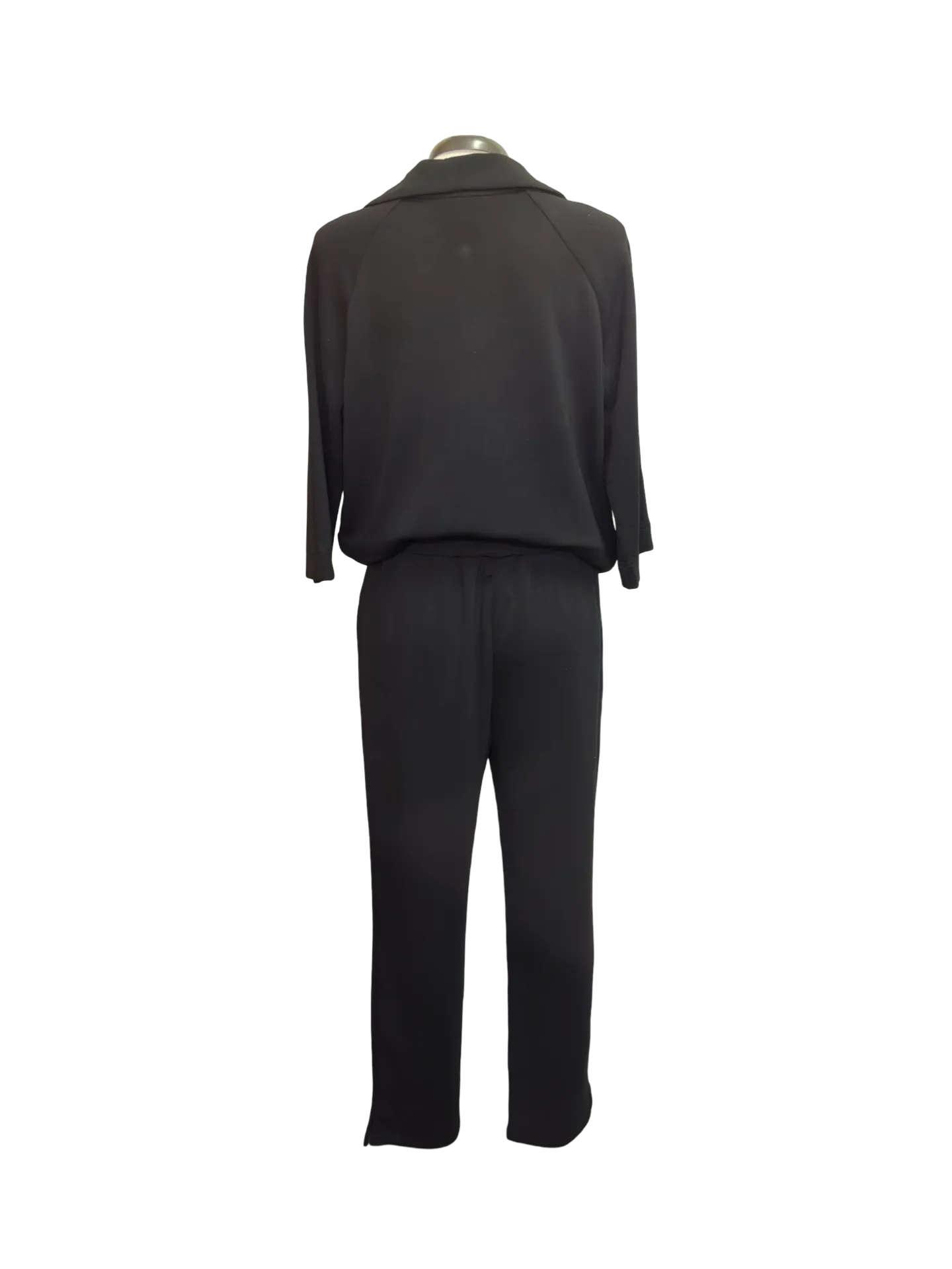 Techno Lux Pull On Capri with Side Slits Black