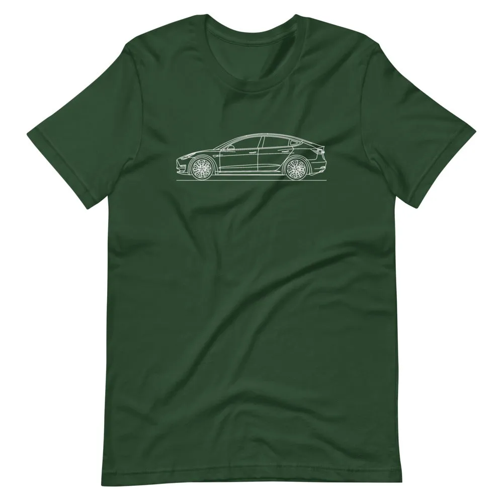 Tesla Model 3 Outline T-shirt