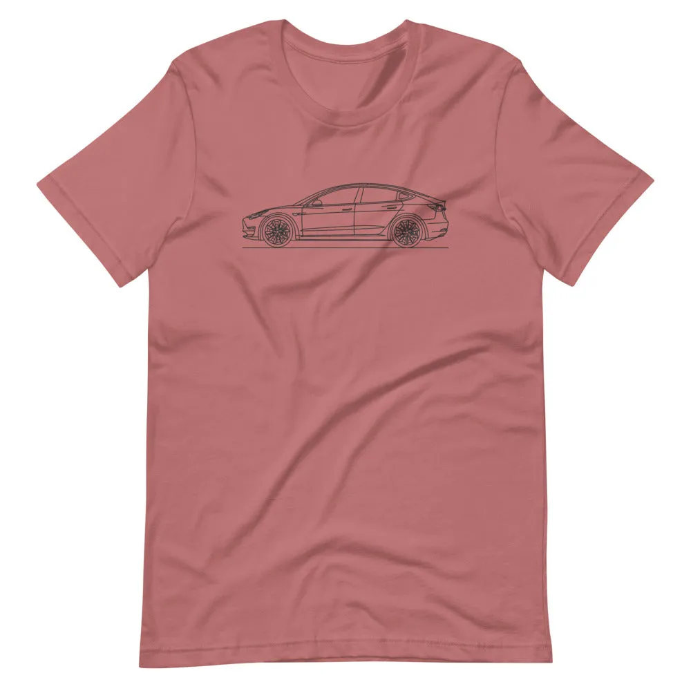 Tesla Model 3 Outline T-shirt