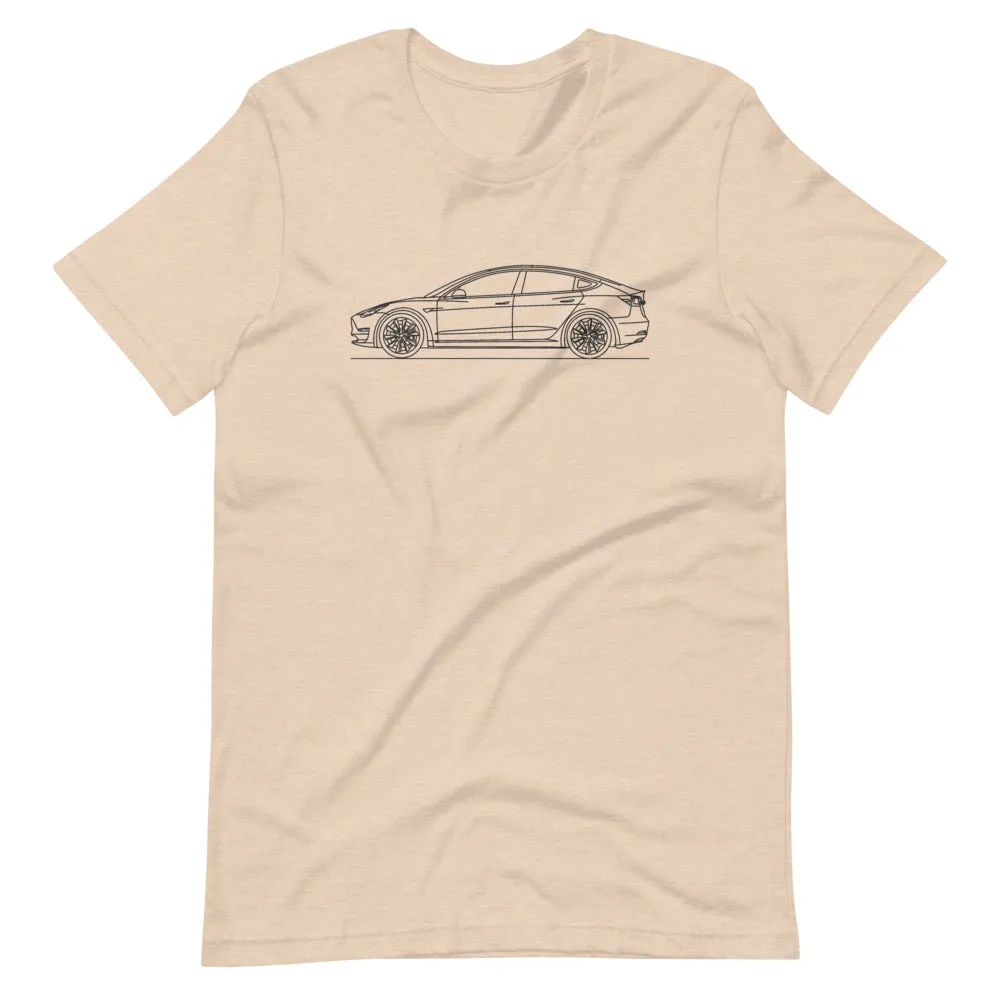 Tesla Model 3 Outline T-shirt