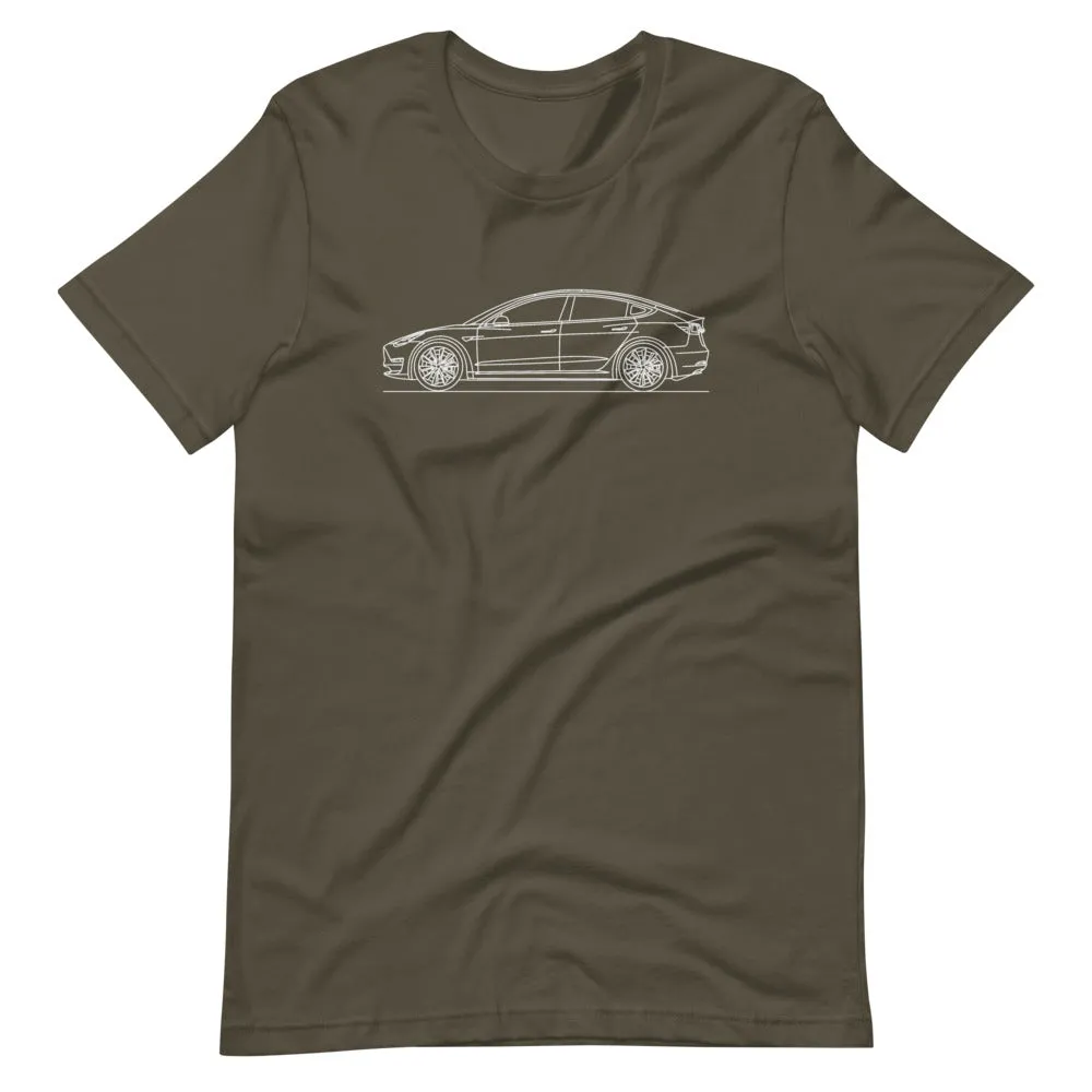 Tesla Model 3 Outline T-shirt