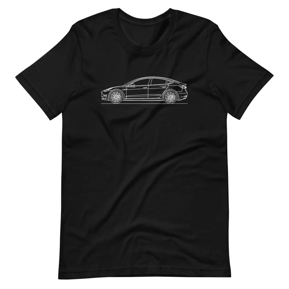Tesla Model 3 Outline T-shirt