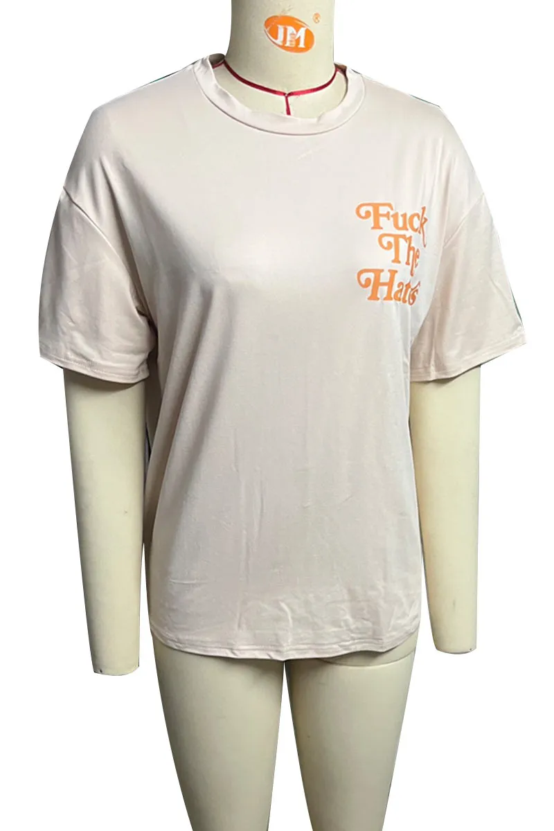 TF0482 Letter Casual Tee Shirt