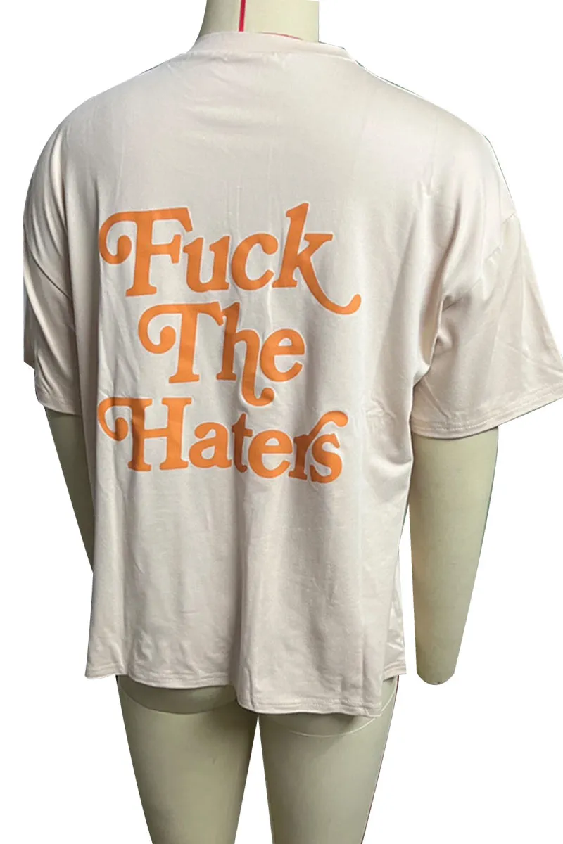 TF0482 Letter Casual Tee Shirt