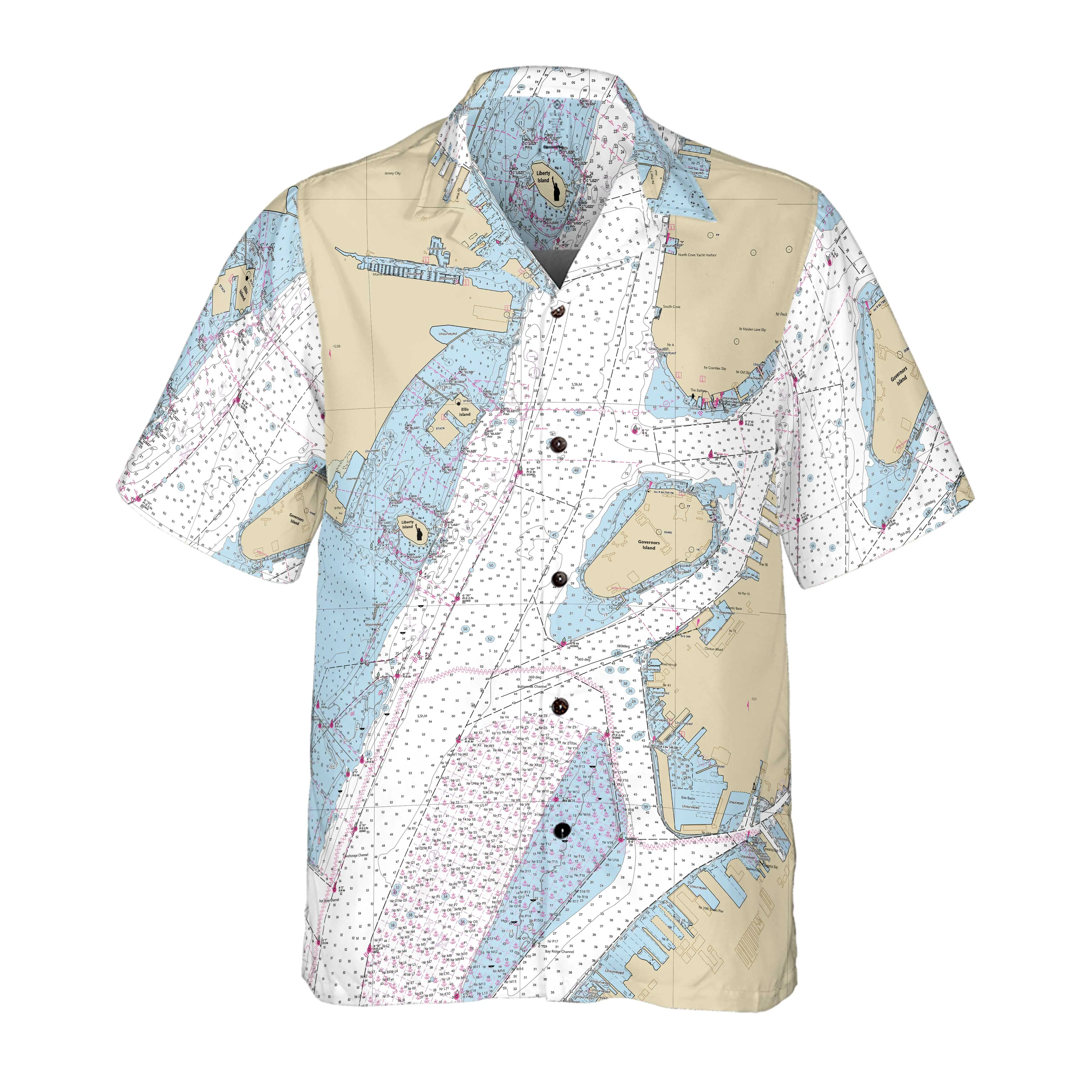 The New York Harbor Coconut Button Camp Shirt