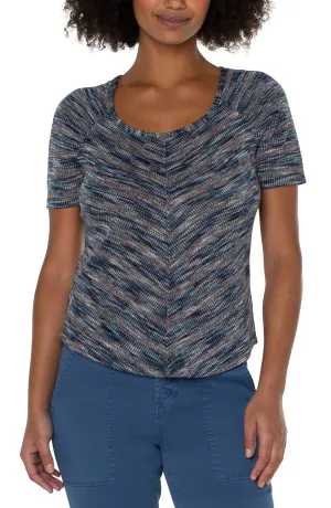 The Riley Shirred Short Sleeve Tee