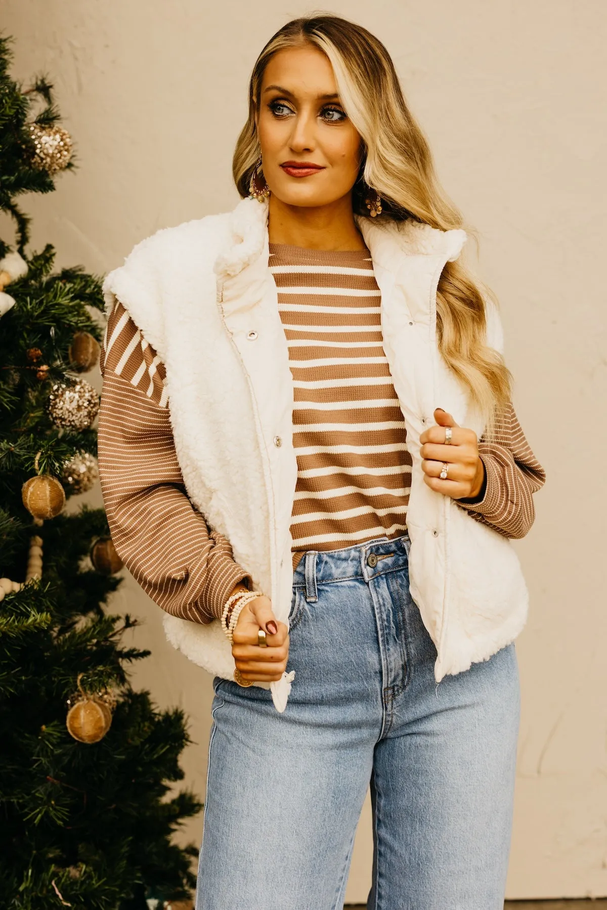 The Rylee Faux Shearling Vest