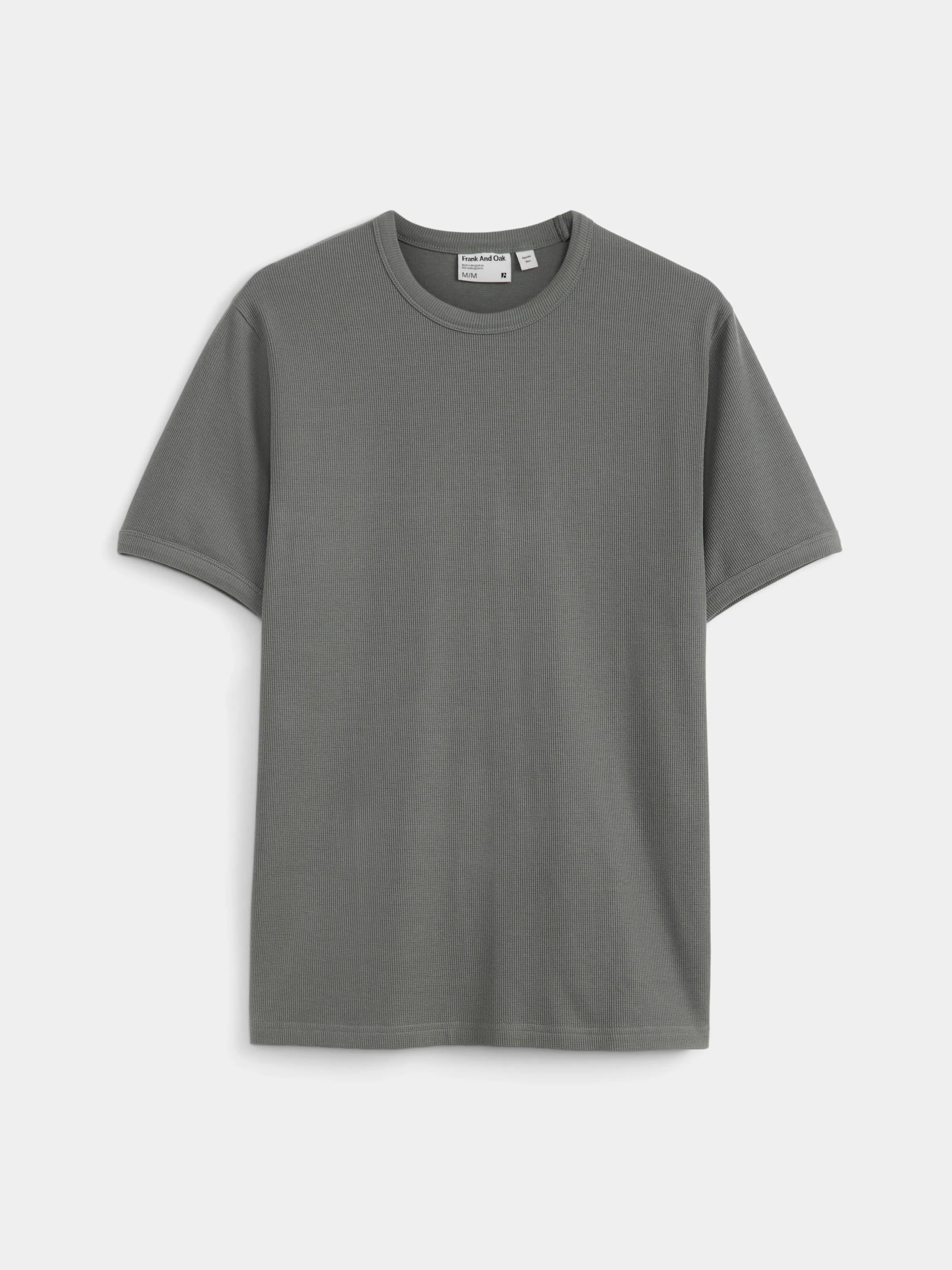 The Short Sleeve Ribbed T-Shirt in Slate