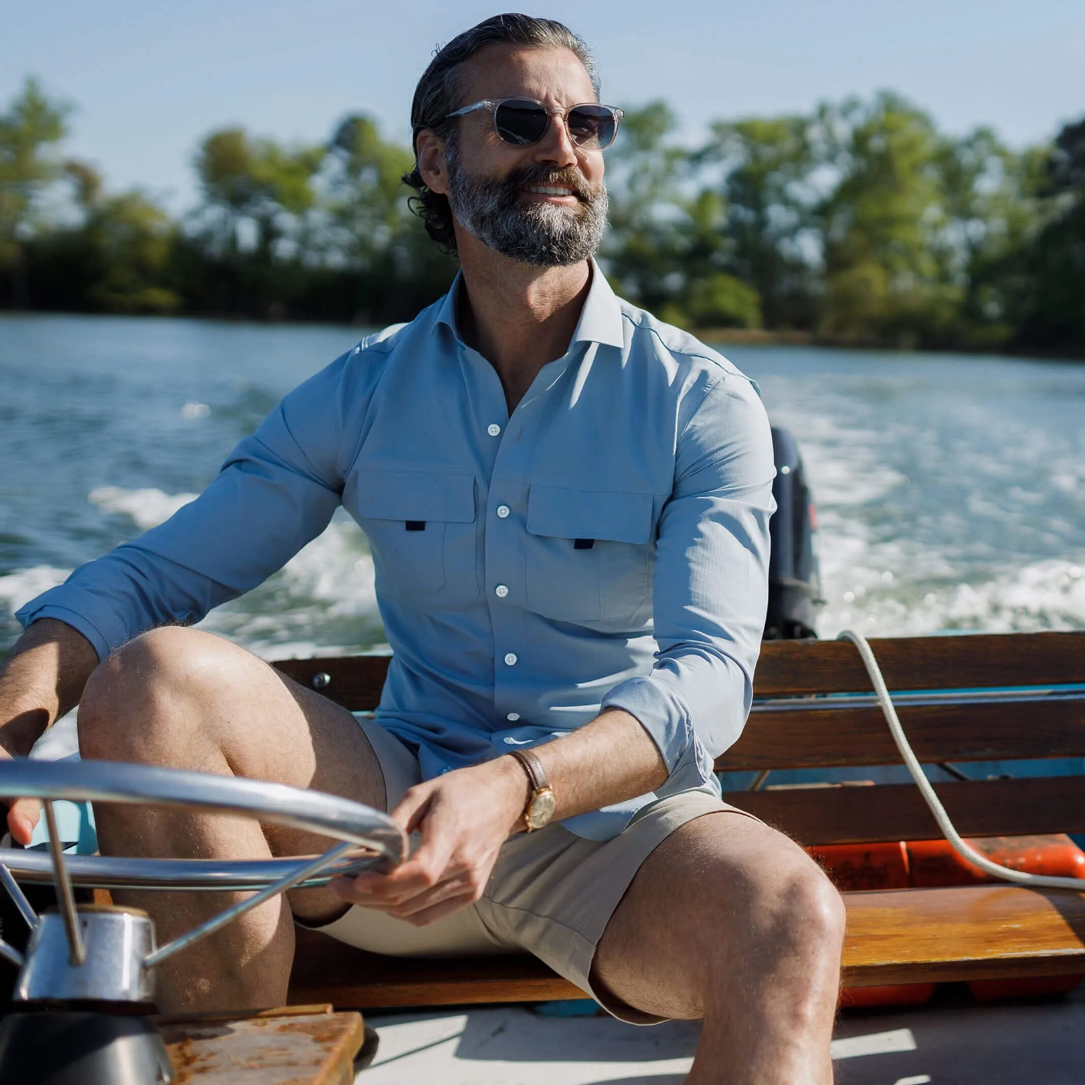 The Sky Blue Tulu Custom Fishing Shirt