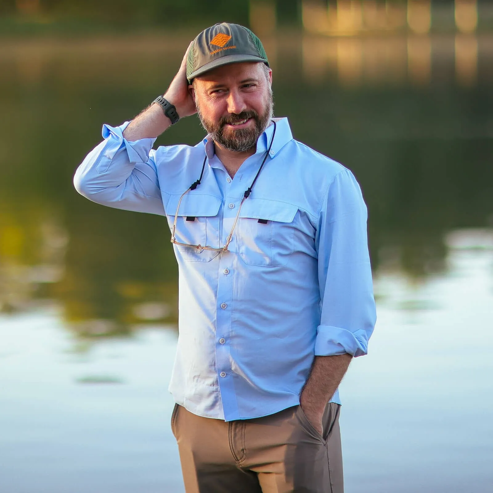 The Sky Blue Tulu Custom Fishing Shirt