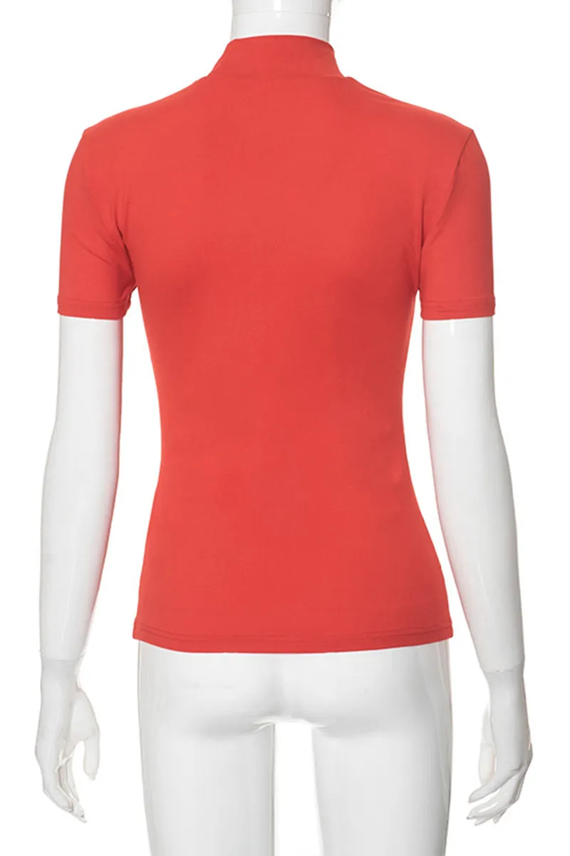 TM0296 Turtle Neck Fitted Tee