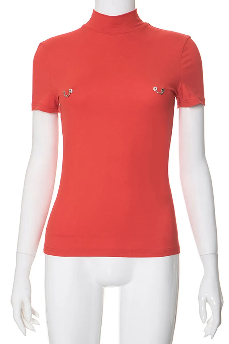 TM0296 Turtle Neck Fitted Tee