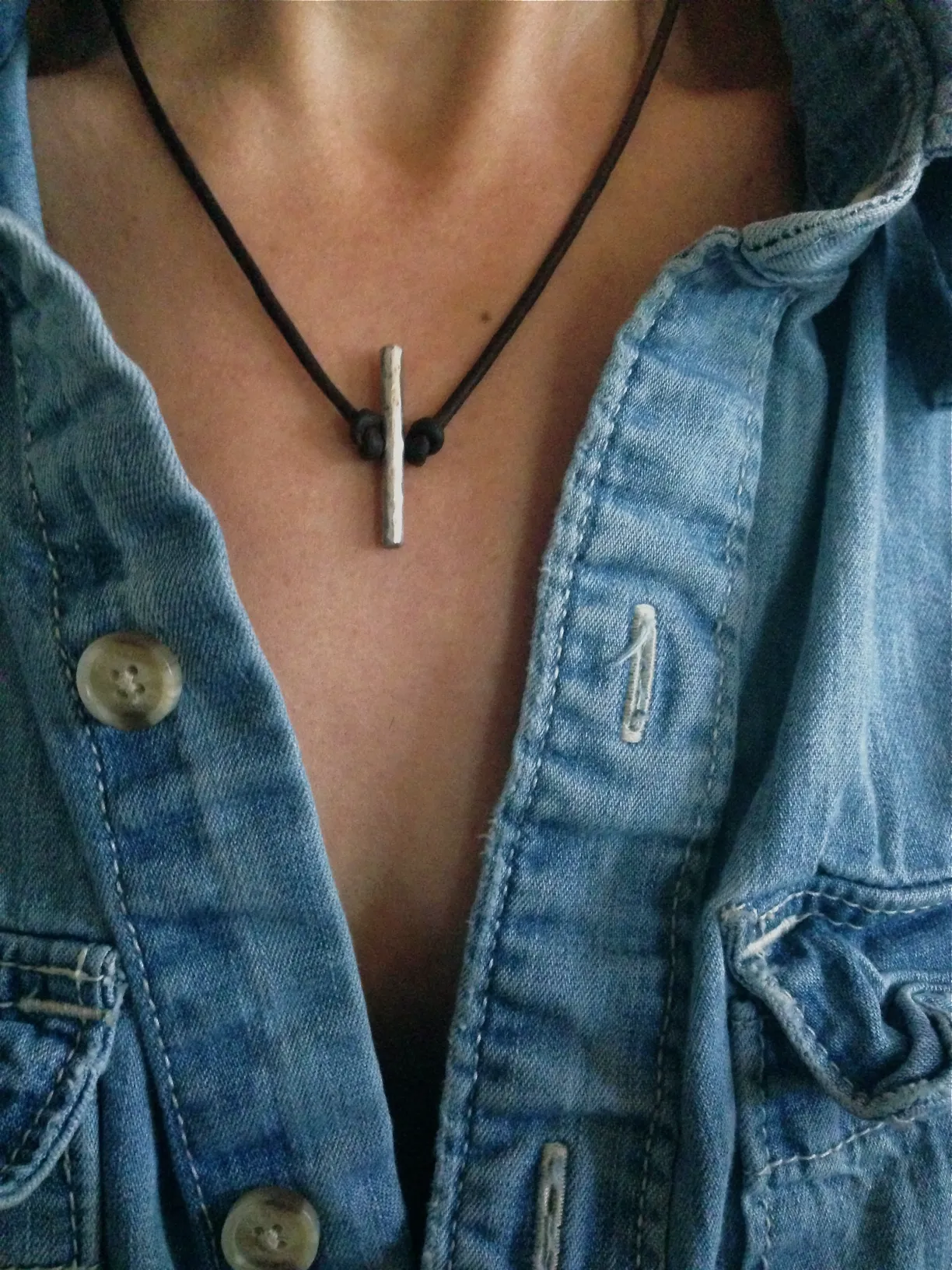toggle necklace - silver
