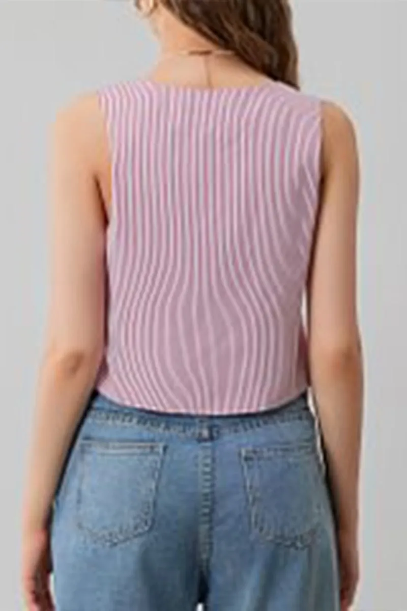 TR3260 Stripe Vest Top