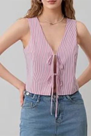 TR3260 Stripe Vest Top