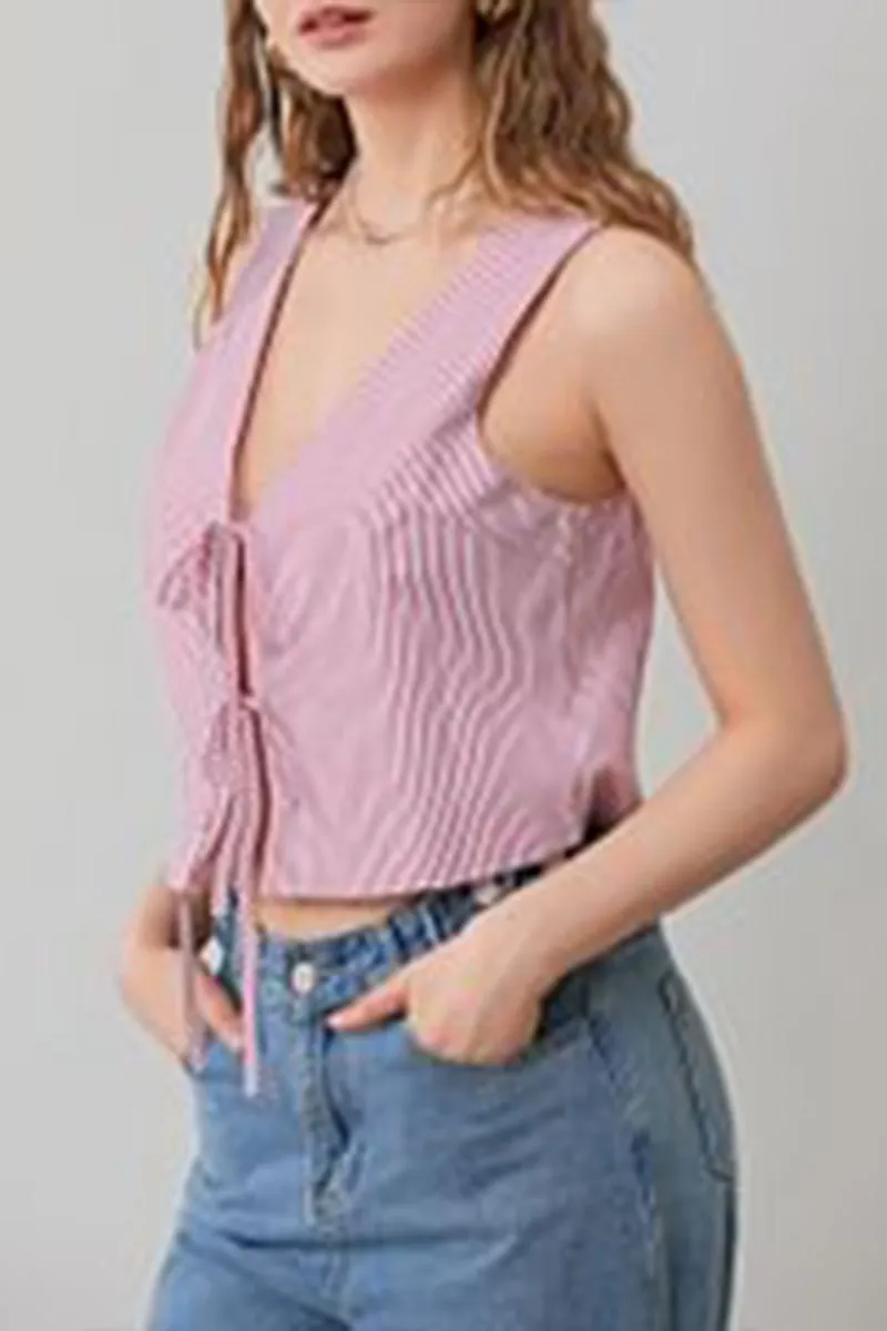 TR3260 Stripe Vest Top