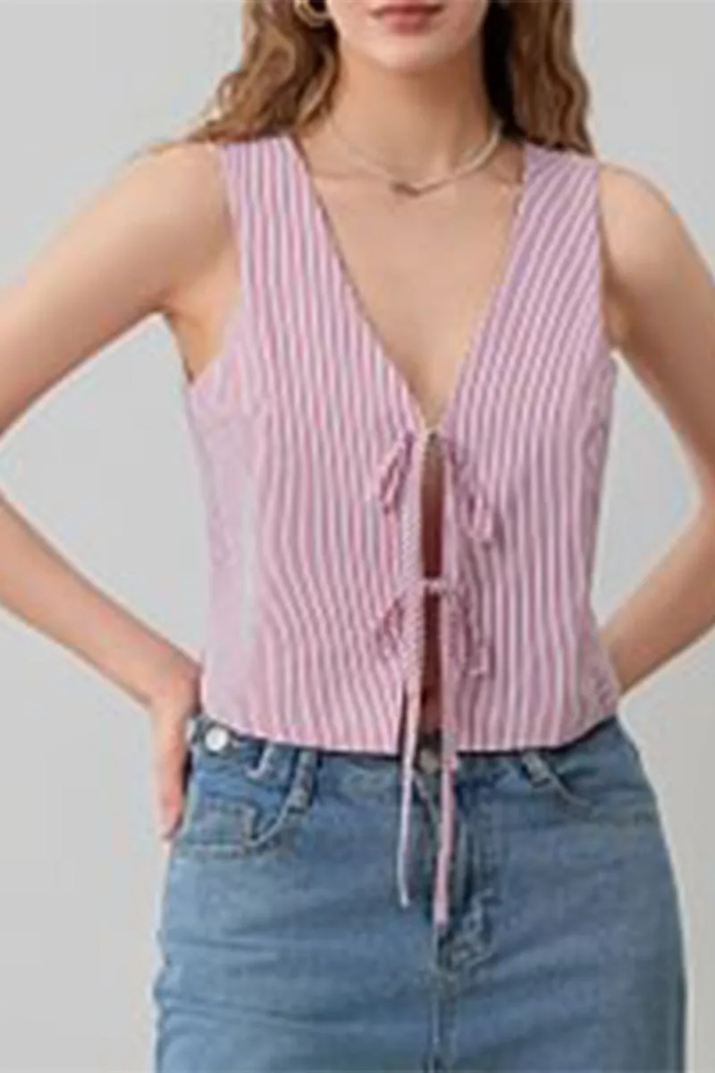 TR3260 Stripe Vest Top