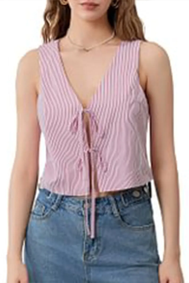 TR3260 Stripe Vest Top