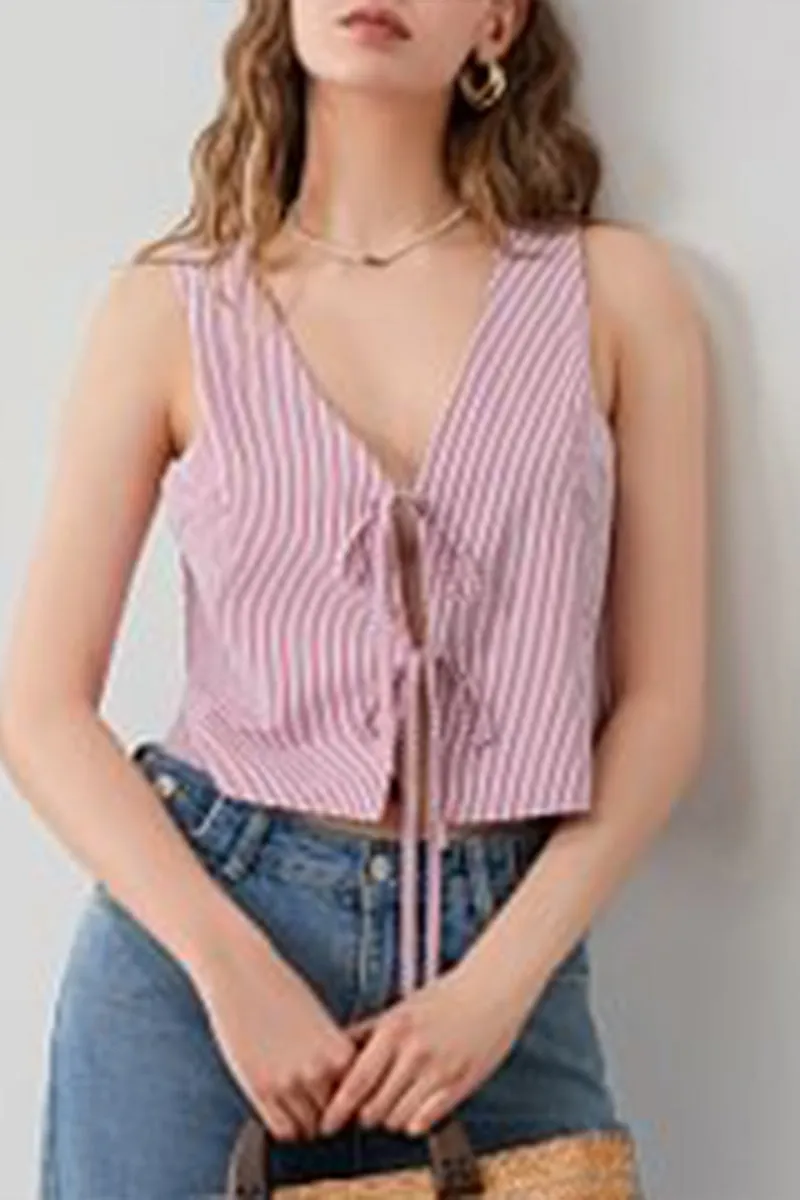 TR3260 Stripe Vest Top